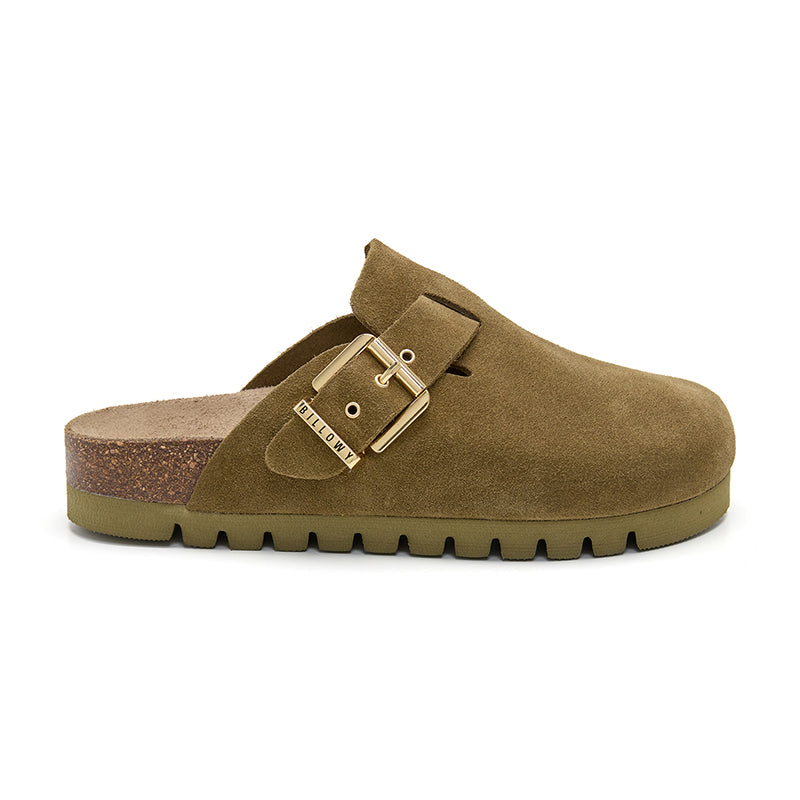 Zueco Dallas Plataforma Caza Kaki Mujer