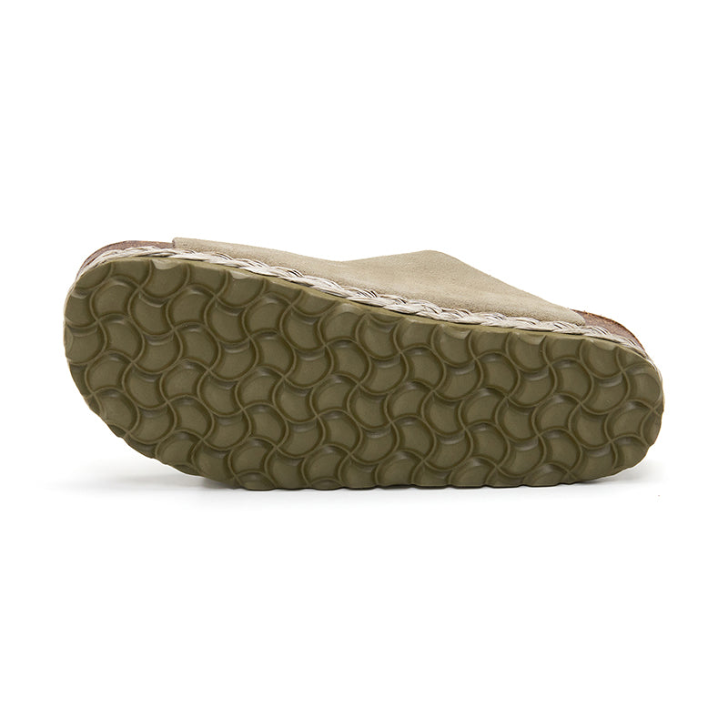 Sandalia Venice color crudo y caqui para mujer
