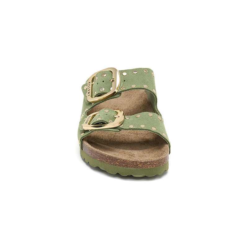 Sandalia Malibu Glam Verde Bosque para Mujer