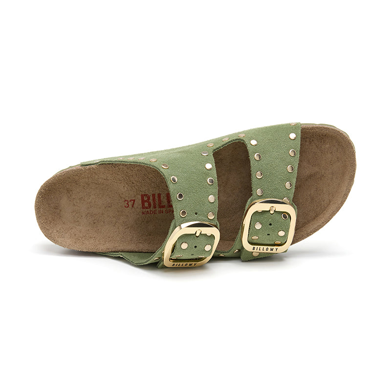 Sandalia Malibu Glam Verde Bosque para Mujer