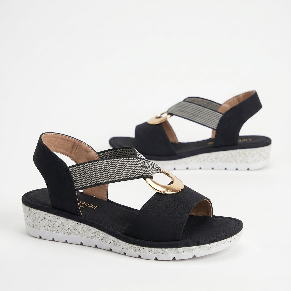 Gabriela - Sandalias Planas con Detalle Metálico