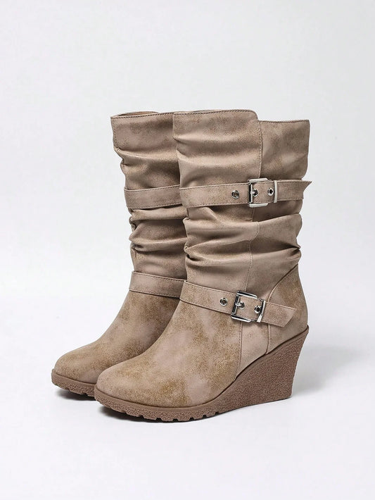 Trindade | Botas Chelsea de cuña con hebilla