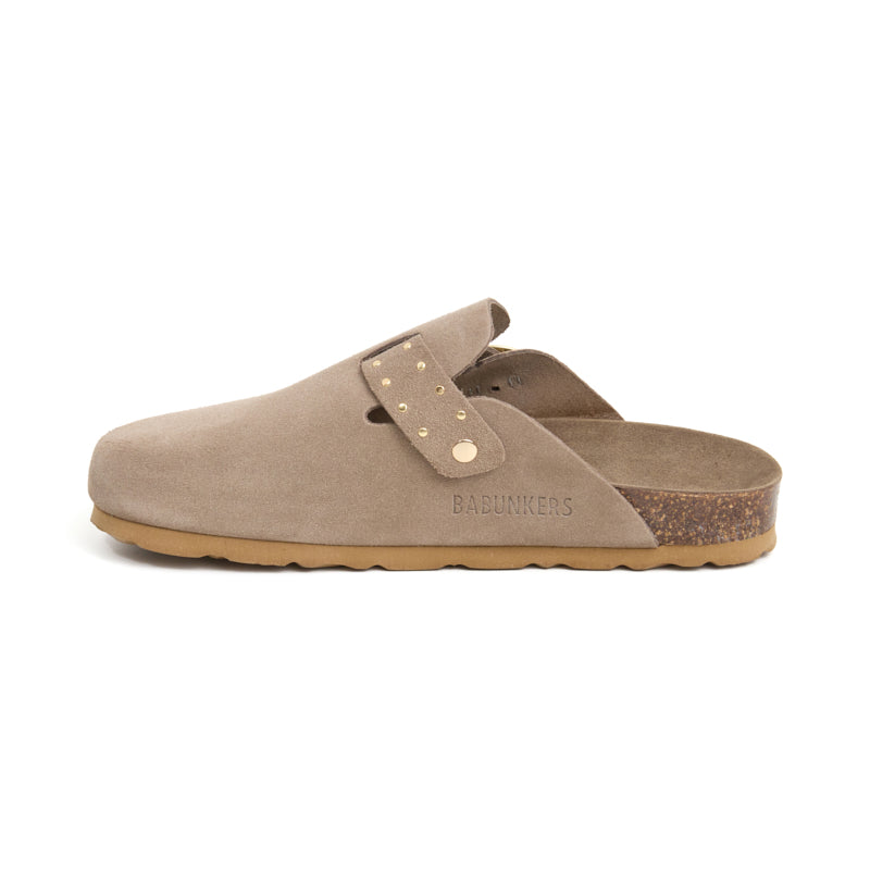 Zueco Palermo Glam Arena Beige Mujer