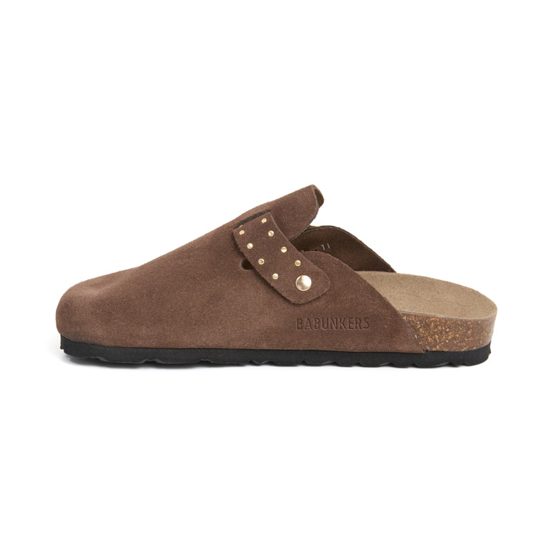 Zueco Palermo Glam Castaña Marrón Mujer