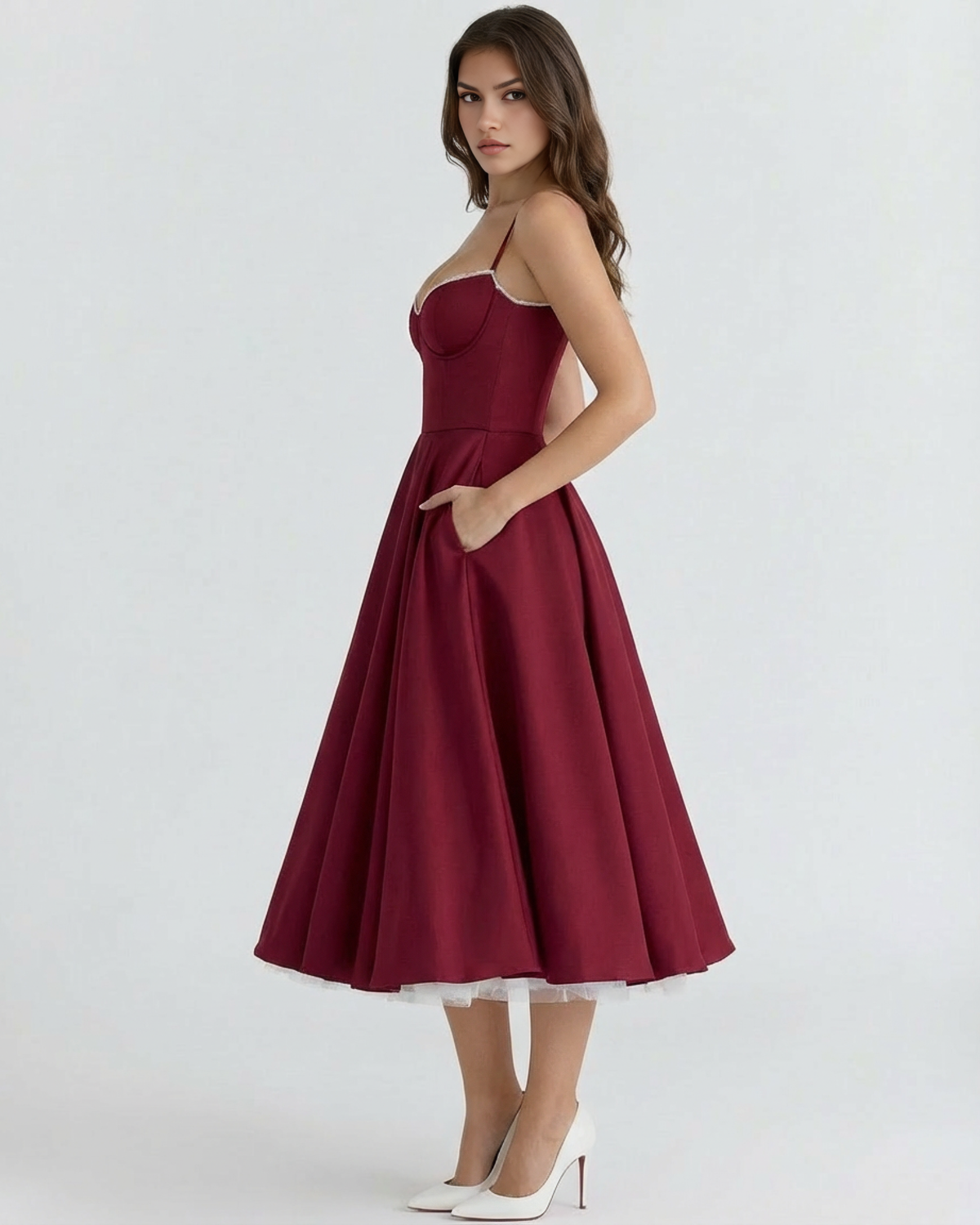 Selene | Falda midi vaporosa