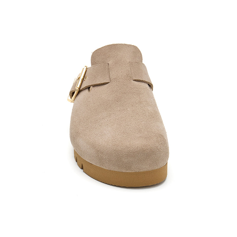 Zueco Dallas Plataforma Arena Beige Mujer