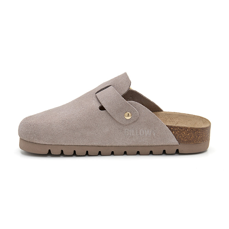 Zueco Dallas Plataforma Taupe Marron Mujer