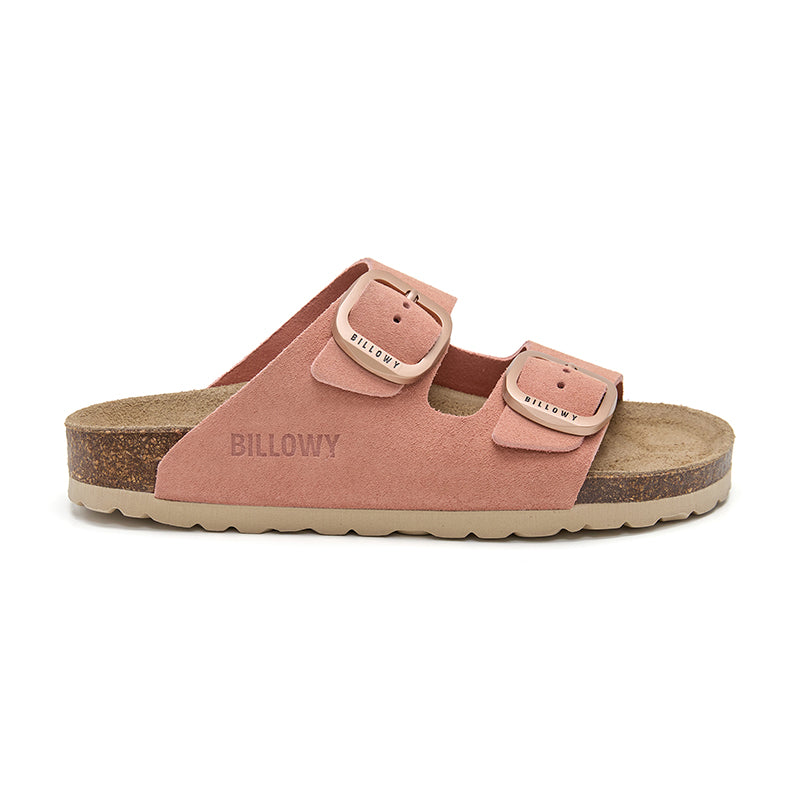 Sandalia Malibú de piel color salmón para mujer