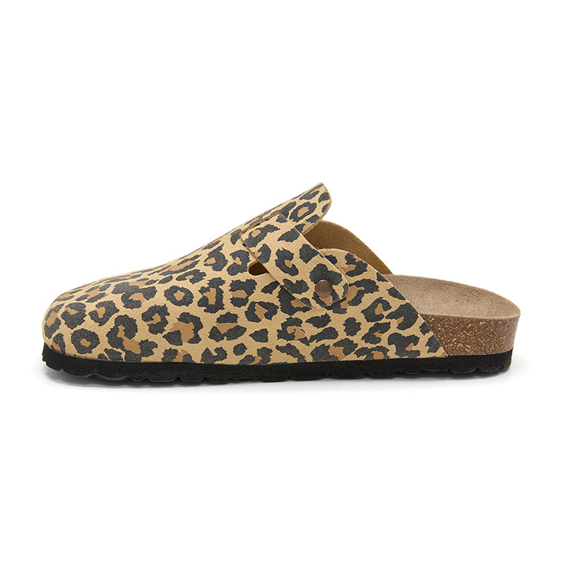 Zueco Dallas Leopardo Marron Mujer