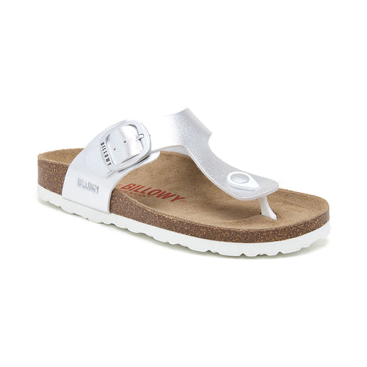 Sandalia Dakota plateada para mujer