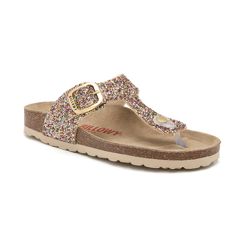 Sandalia Dakota dorada para mujer