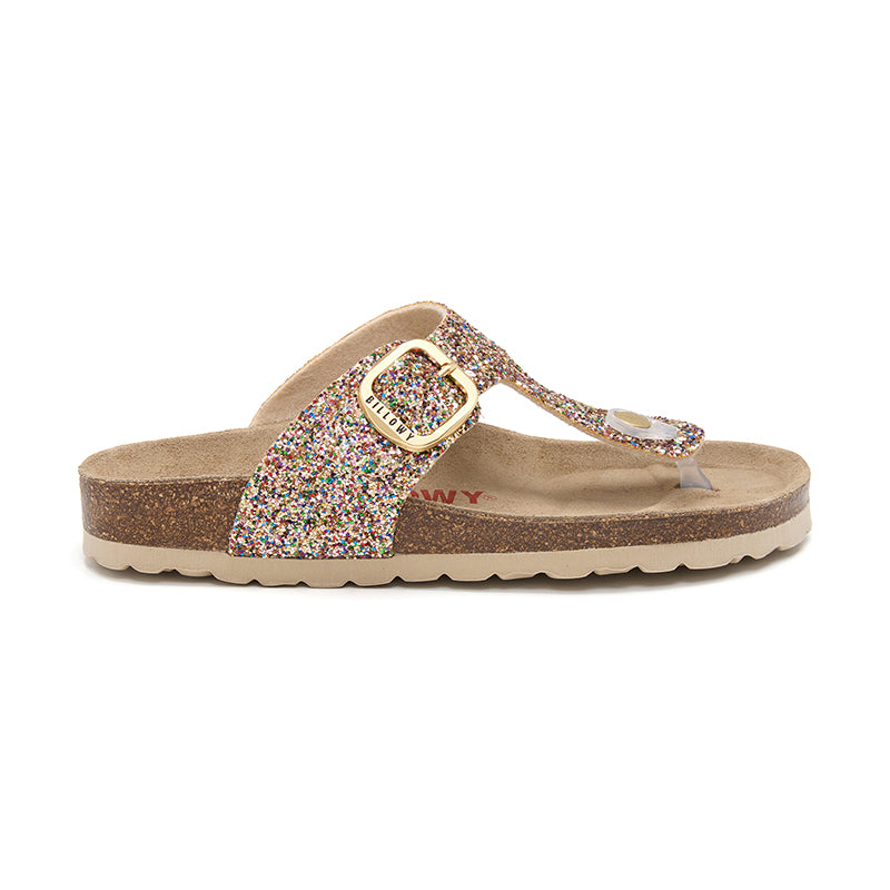 Sandalia Dakota dorada para mujer