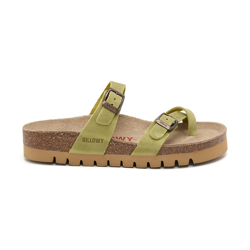 Sandalia Nashville verde para mujer