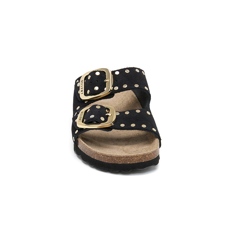 Sandalia Malibu Glam negra para mujer