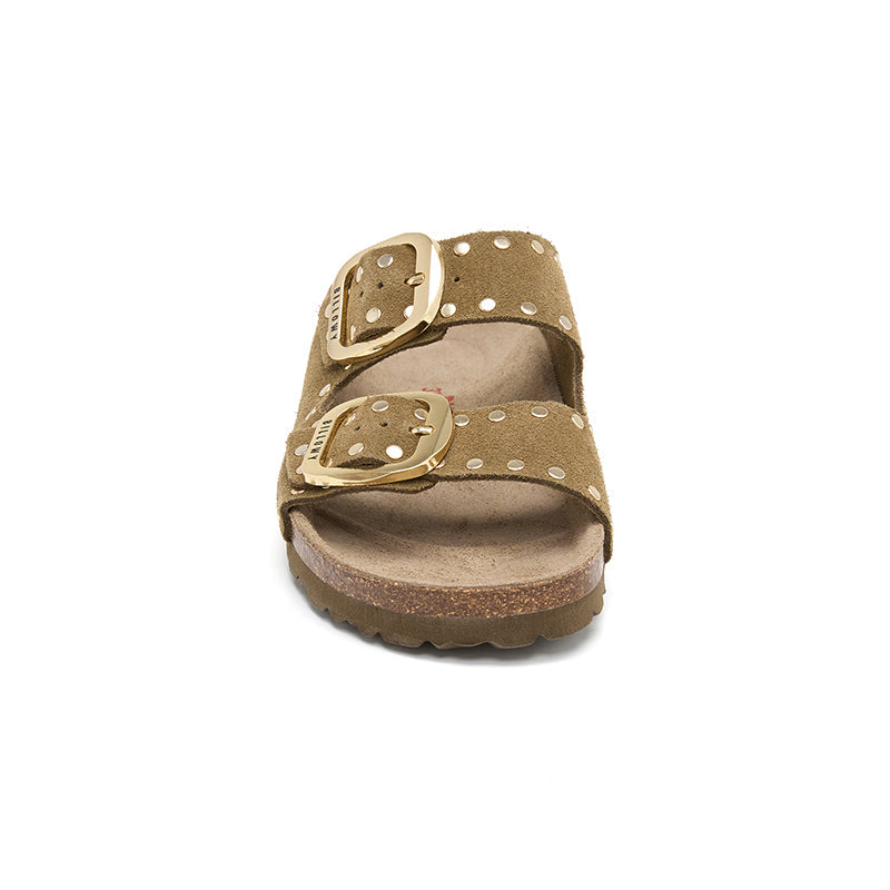 Sandalia Malibu Glam Caza caqui para mujer