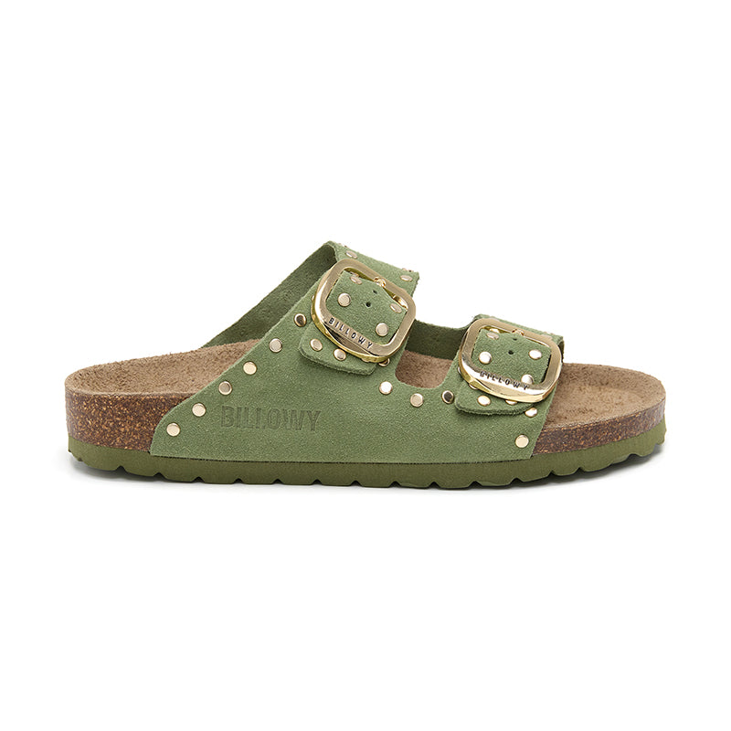 Sandalia Malibu Glam Verde Bosque para Mujer