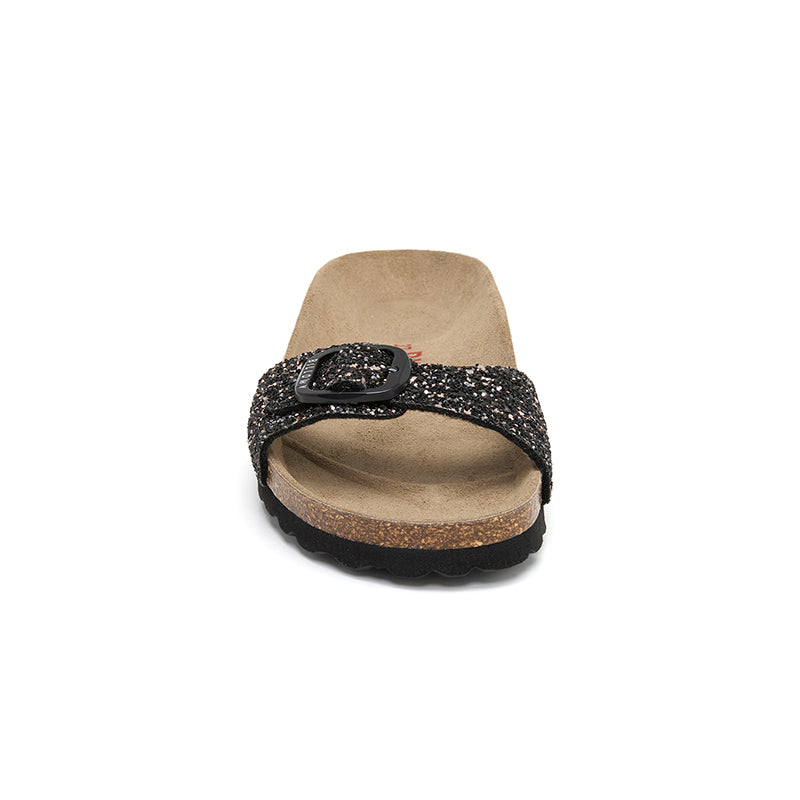 Sandalia Santa Mónica color cobre negro para mujer
