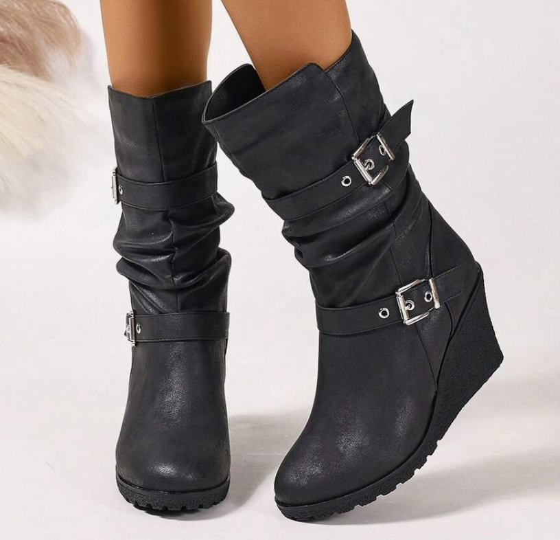 Trindade | Botas Chelsea de cuña con hebilla