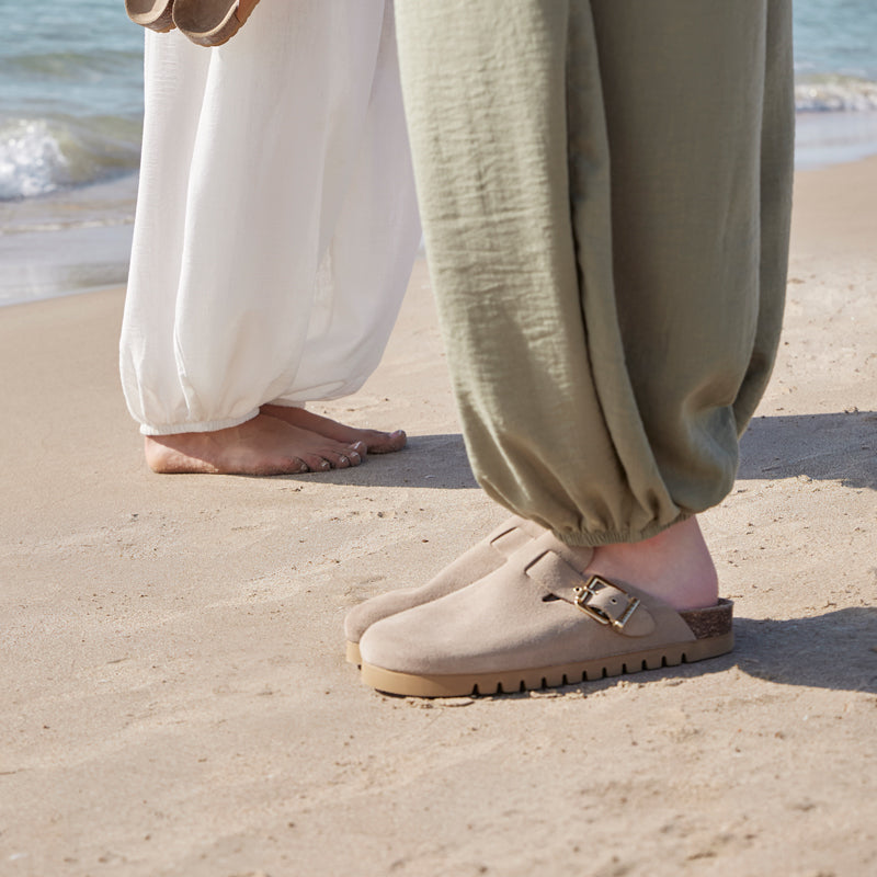 Zueco Dallas Plataforma Arena Beige Mujer