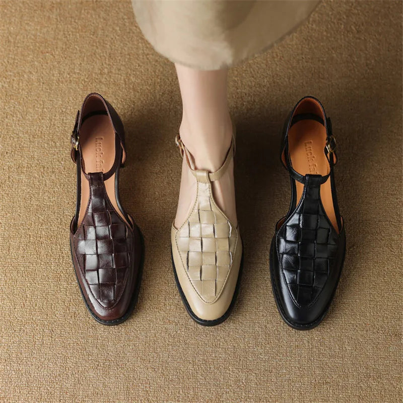 Celeste | Tacones vintage con tiras