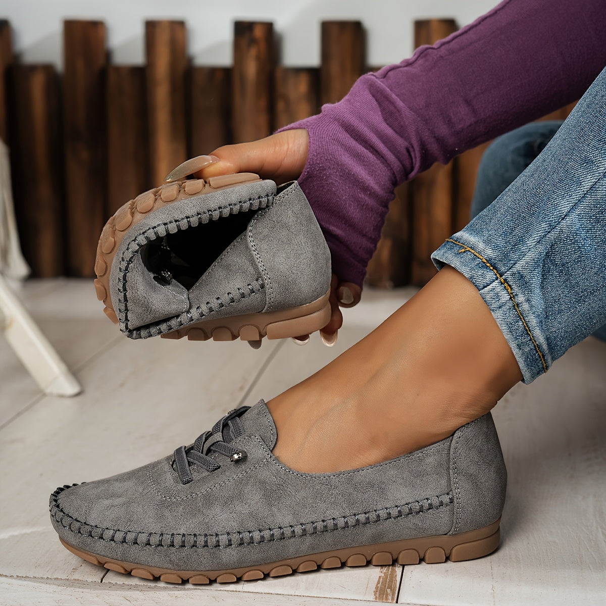 Catarina - Mocasines de Ante