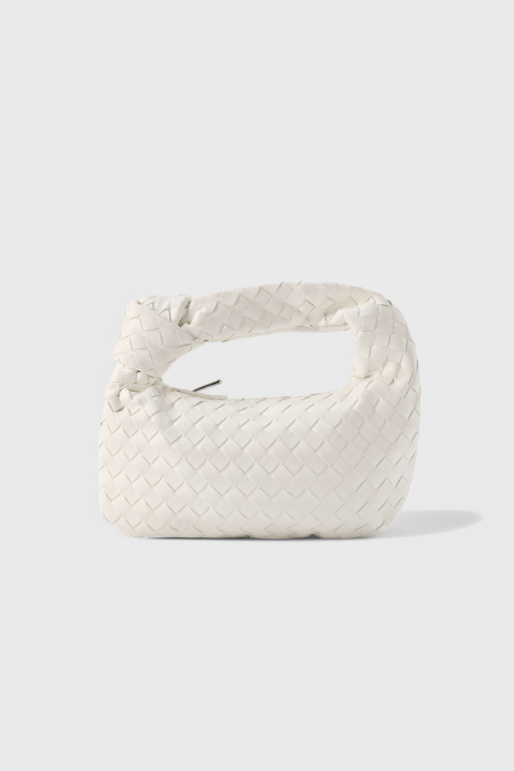 Sage Mini Woven Satchel Bag